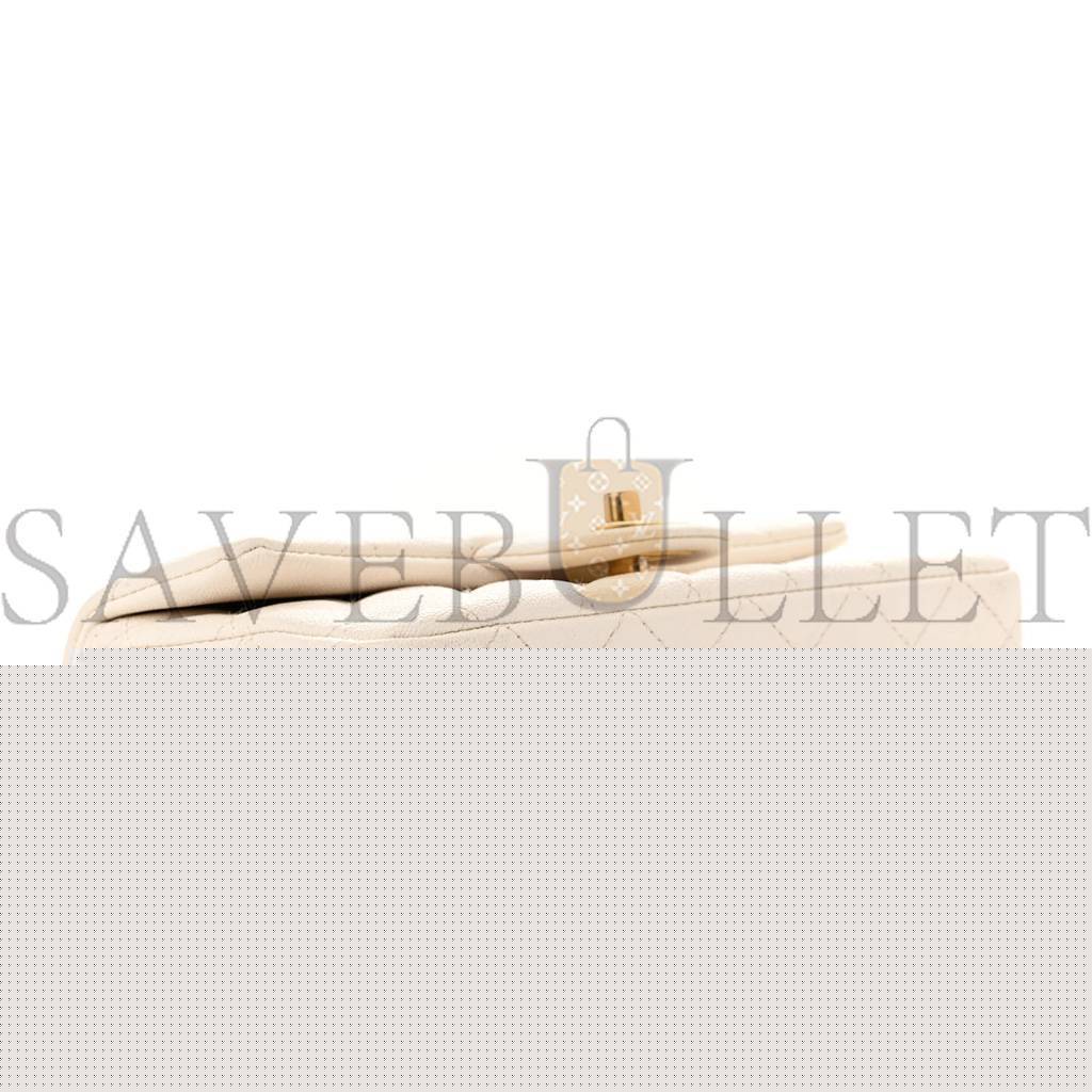 Ch*el master caviar quilted mini top handle rectangular flap white as2431 (20*13*9cm)
